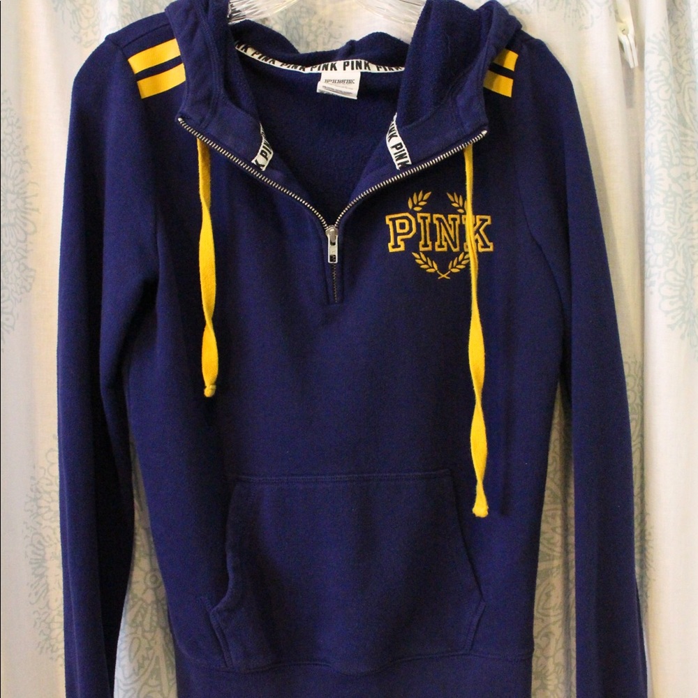 PINK quarter-zip sweatshirt